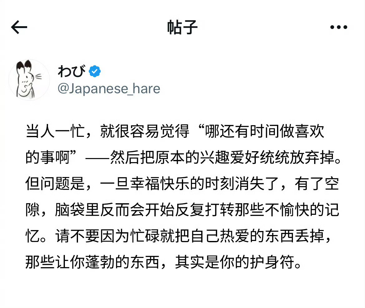 你热爱的东西其实是你的护身符 