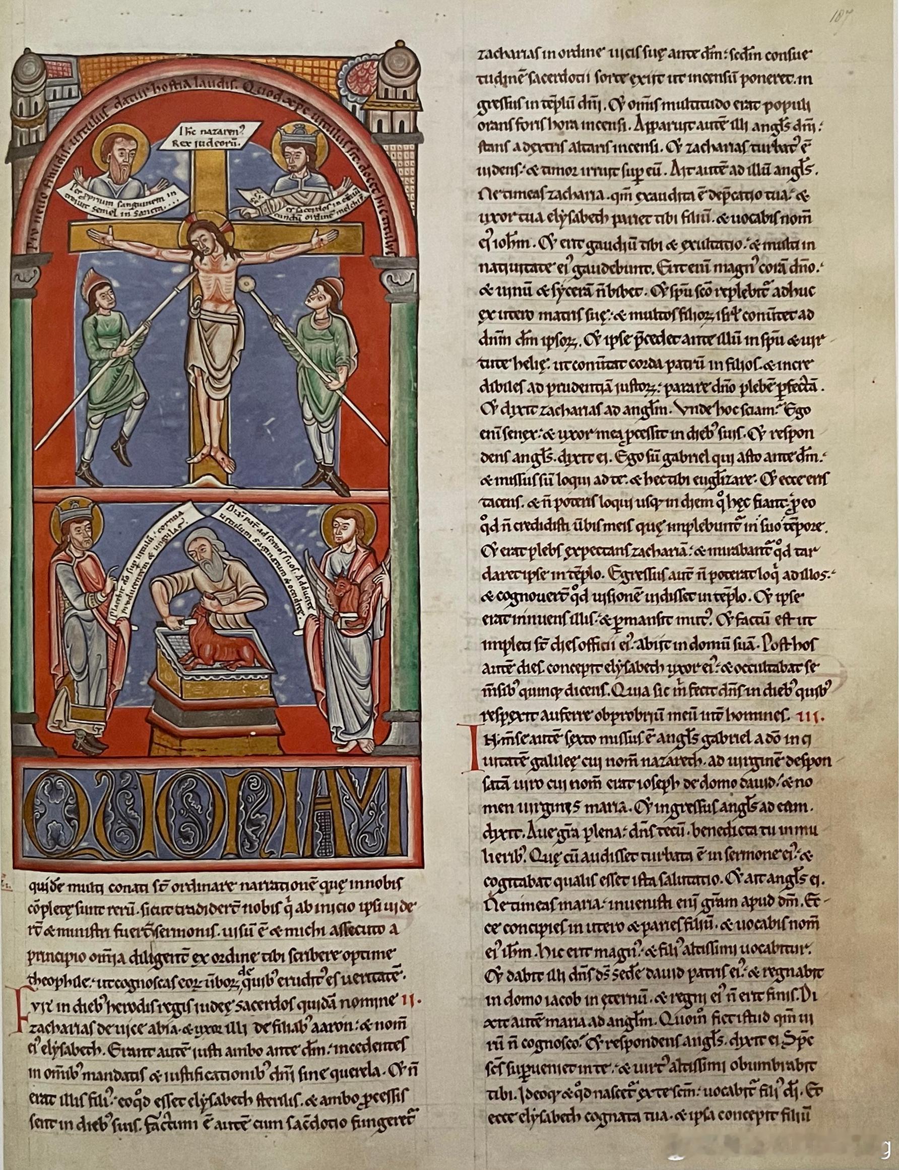 # 罗马式时期艺术  ROMANESQUE # 《 弗洛雷夫圣经》弗洛雷夫普雷蒙