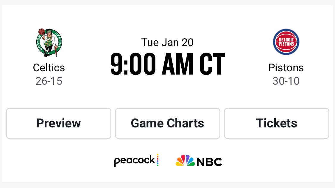 凯尔特人国度 直播预告 : 明早09:00【 2025-26赛季 】 NBA常规
