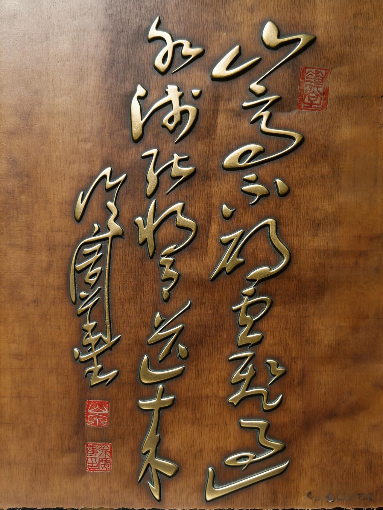 山泉草书 山高水浅联