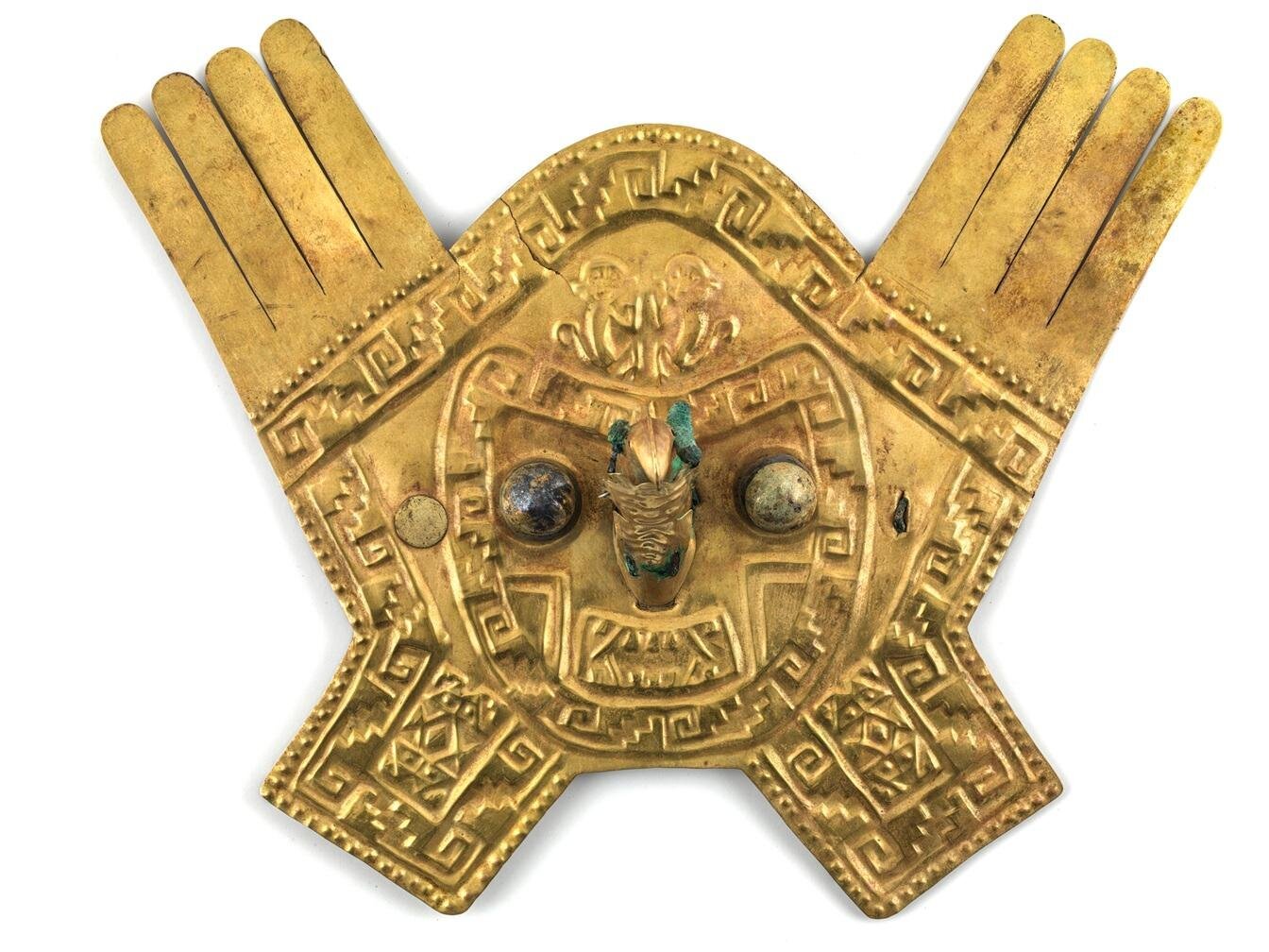 秘鲁利马Larco美术馆藏1100〜1470年安第斯文明的黄金面具 