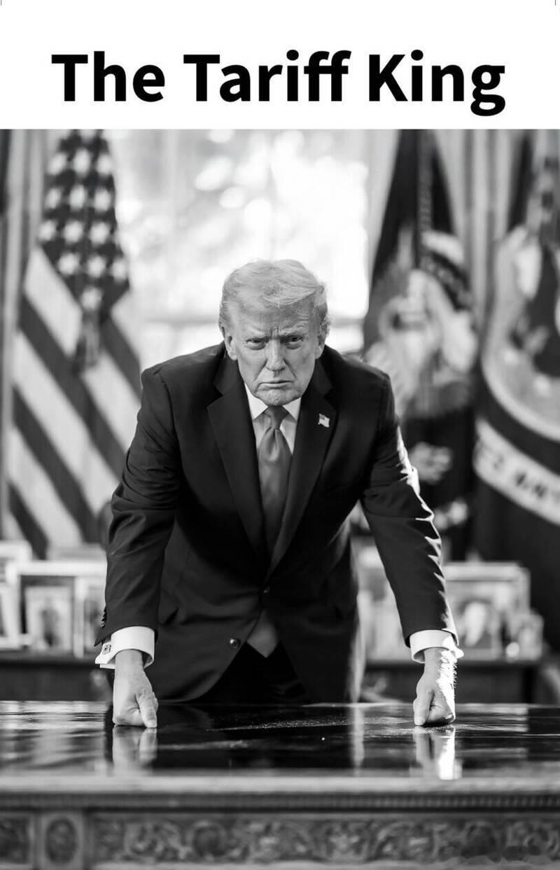 不出售格陵兰就加征重税？特朗普发黑白照自称“关税之王” 海外新鲜事 在欧洲多国明