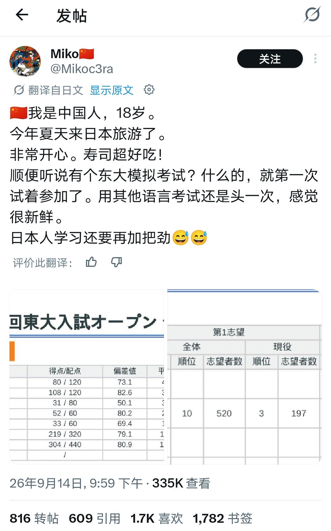 6484 人参考！国内高中生东大模考杀进前 14，物理第 6

一名国内高中应届