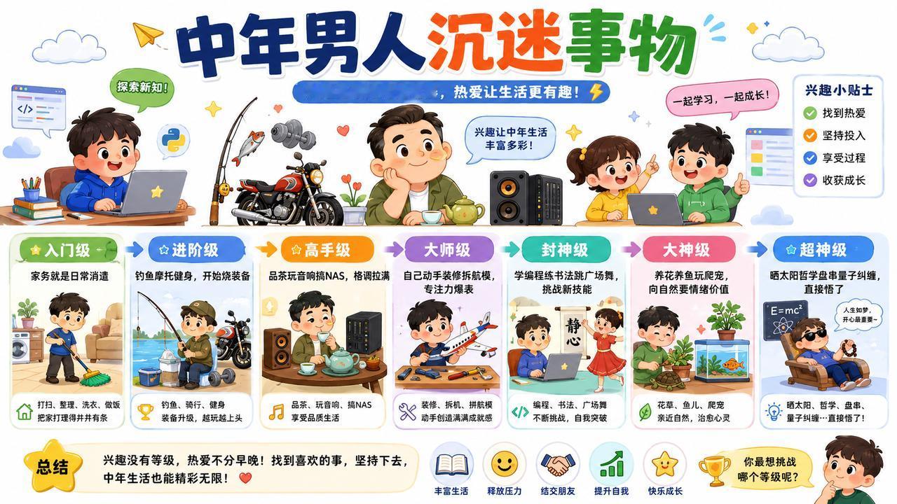 中年男人沉迷的事物