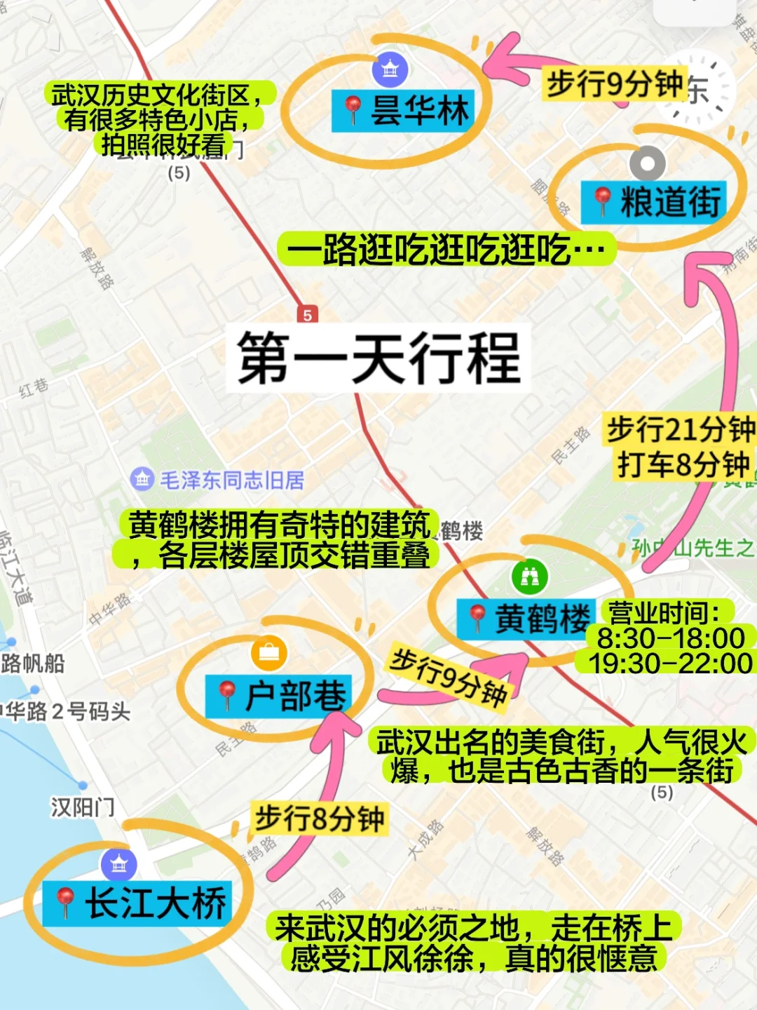 毕业旅游就来武汉吧‼️路线已帮大家规划好