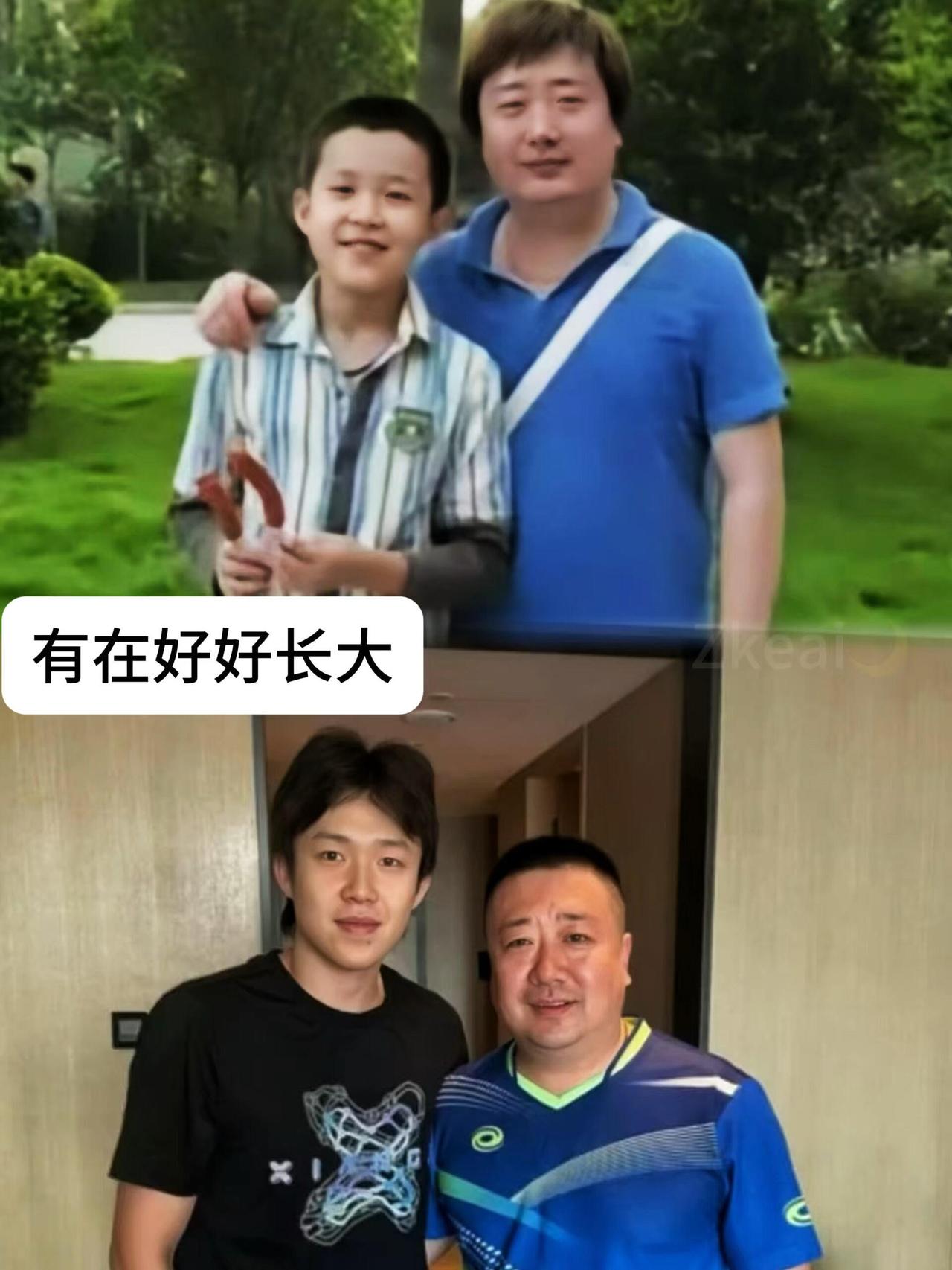 王楚钦有在好好长大，好好吃饭，好好长高，提起王楚钦的成长，倍感荣耀，真的很棒！