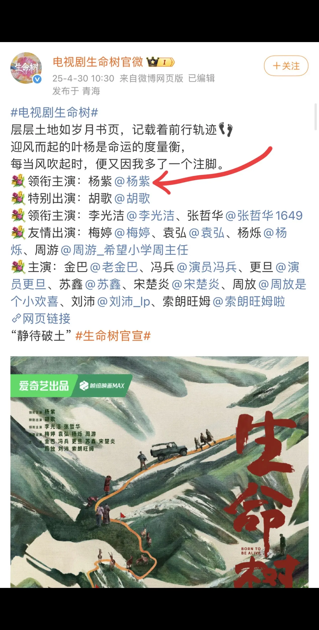 呦，还是官宣最有实力，看这阵容，绝对大制作了😁😁😁😁