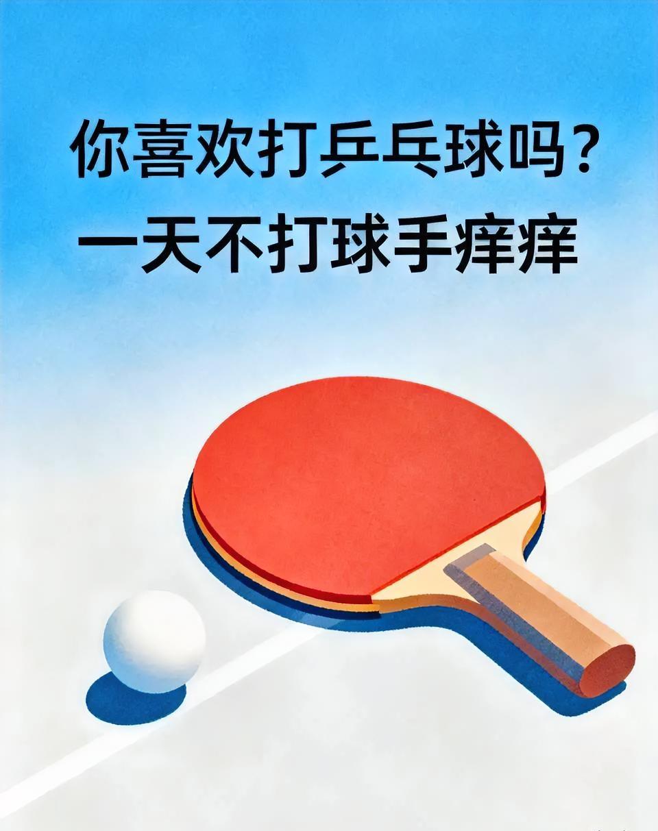 我对乒乓球痴迷到走火入魔，一天不打就手痒。有没有和我一样痴迷乒乓球的姐妹，快来分