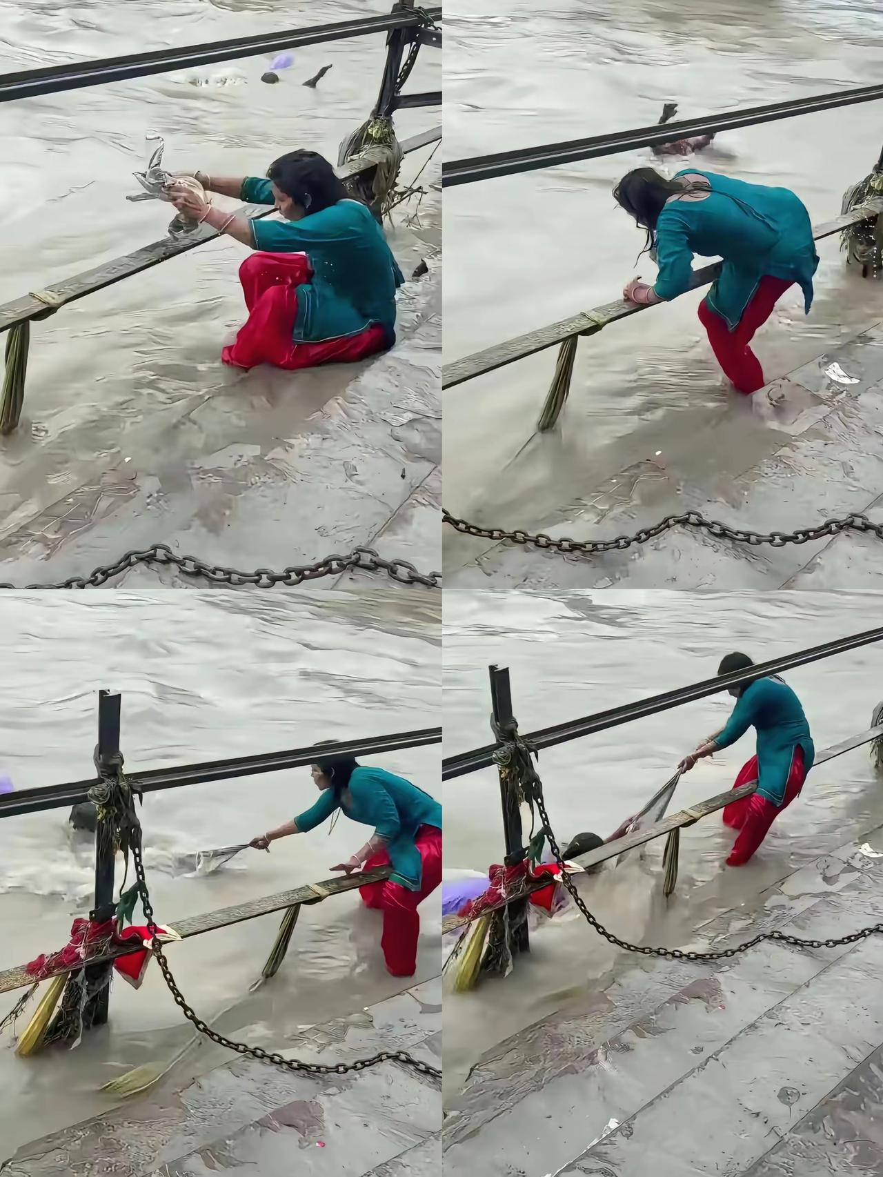 惊呆所有人：骨子里的善良！近日，一位大姐在河边散步时撞见上游冲来溺水者，自己旱鸭