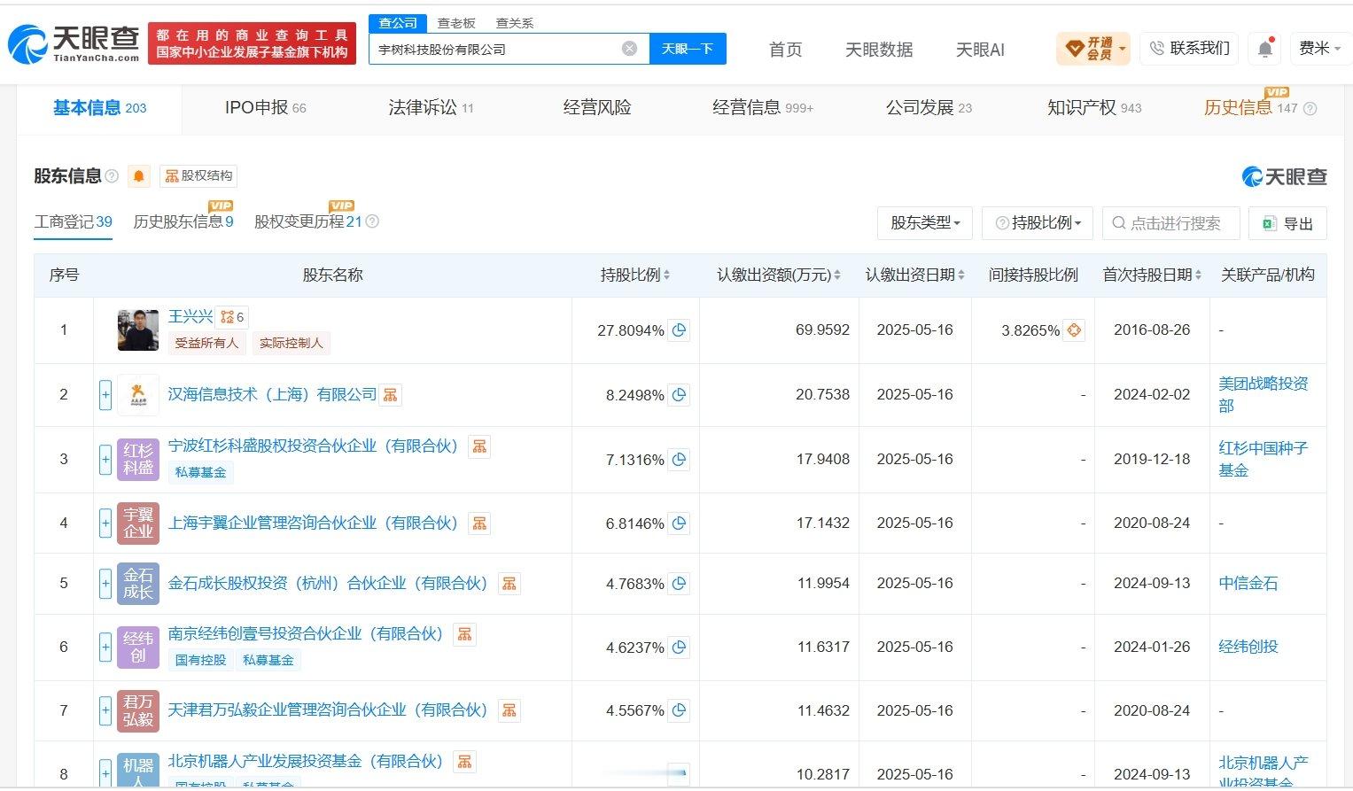【宇树科技参保人数9年增长124倍宇树科技2年增资187倍】据媒体报道，7月30