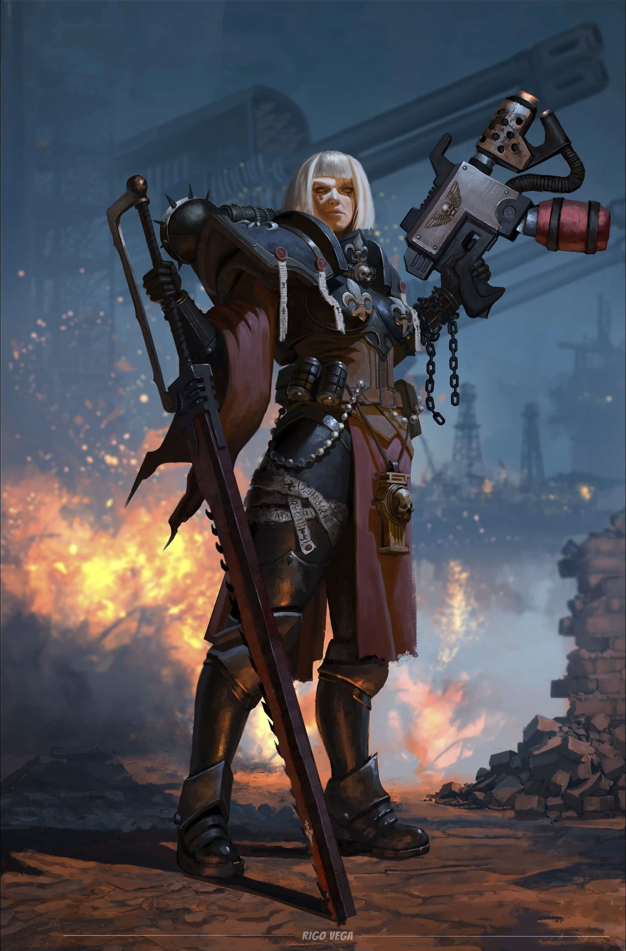 战锤40k 战斗修女by Rigo Vega 