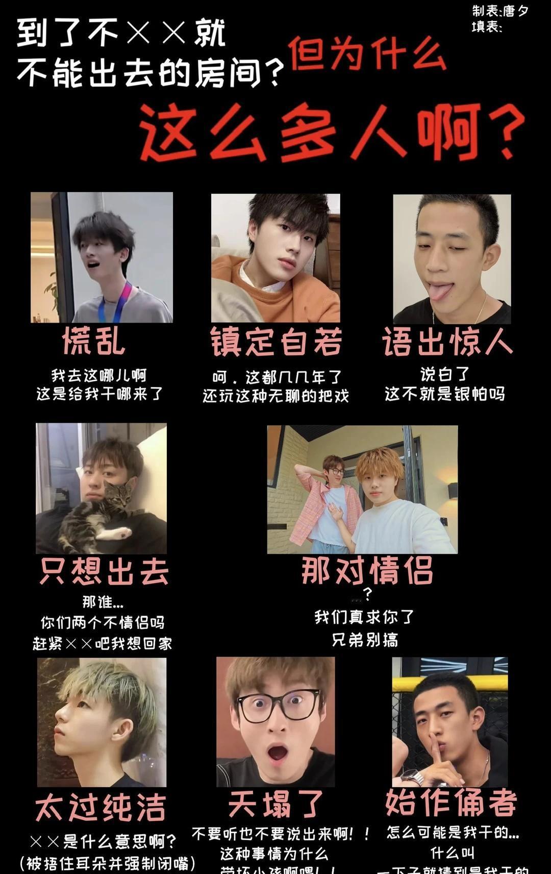 下谁表格梗图
填了一个下一个是谁梗图 ⚠️内含瑞莉请自避！
三木看起来真的是会干