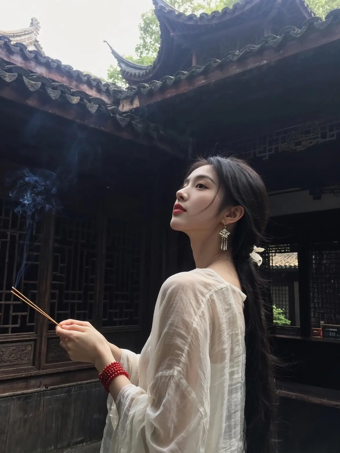 AI古寺焚香照 ai创作 玩法合伙人计划 独白玩法训练营  ai写真