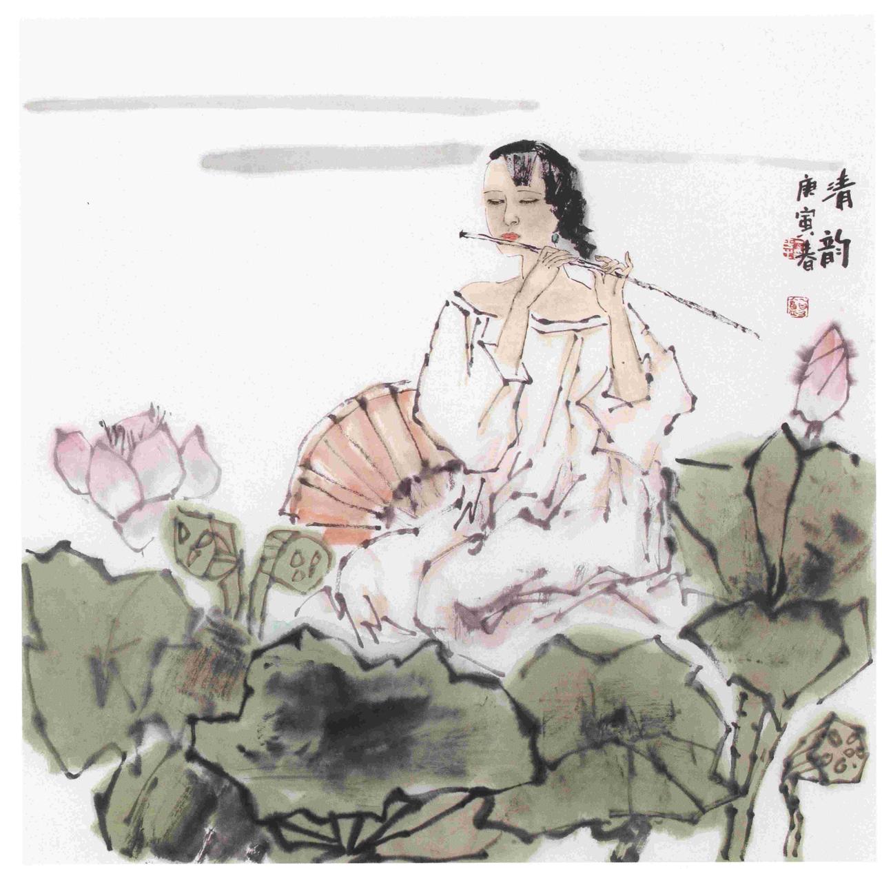 上联：荷塘一曲传清韵
下联：[比心]

网络图片/诚谢侵删