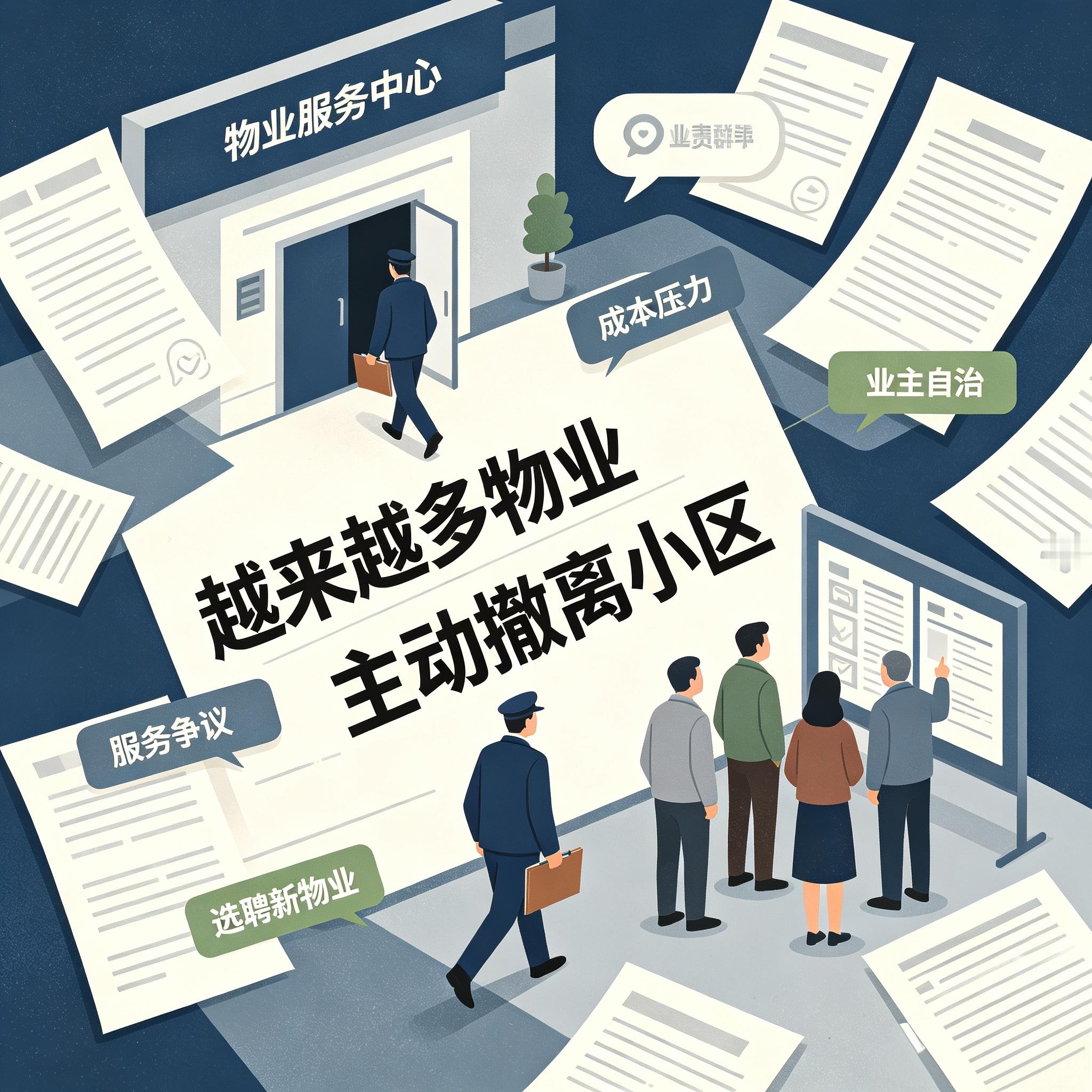 越来越多物业主动撤离小区 2026年物业行业迎来大洗牌，住建部修订《物业服务条例
