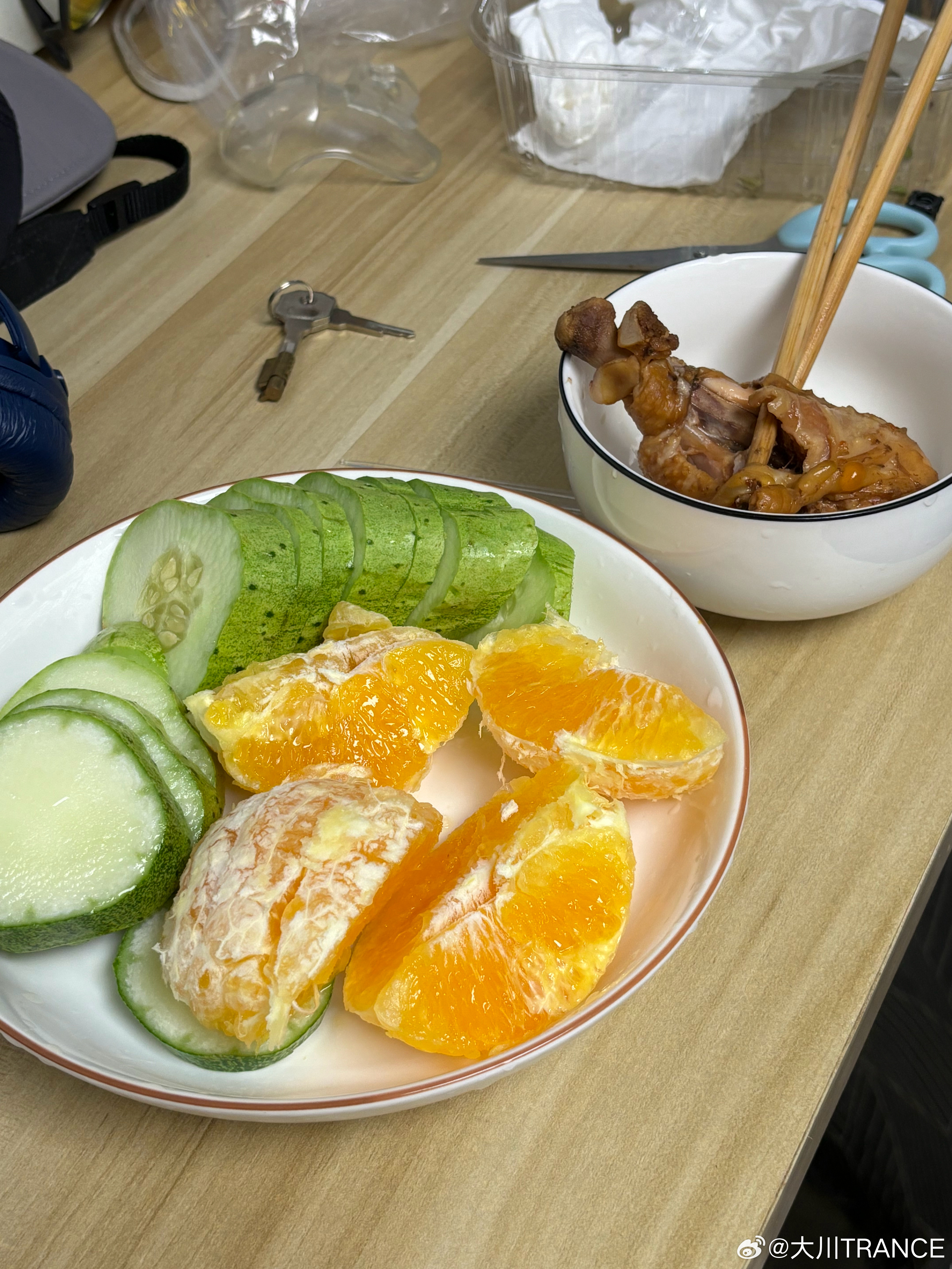吃晚饭了
