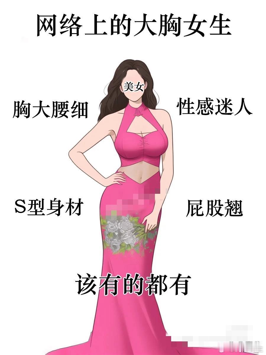 网络上的大胸女生VS现实中的大胸女生 ​​​
