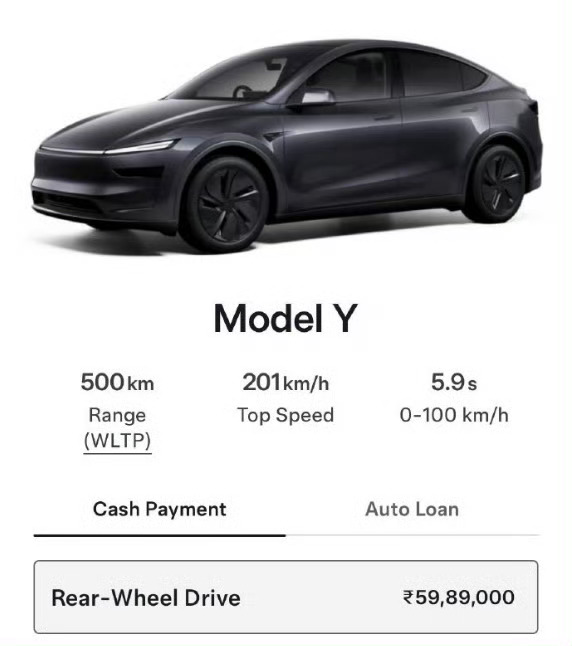 印度ModelY起售价约49.9万元特斯拉焕新版Model Y在印度正式开售，起