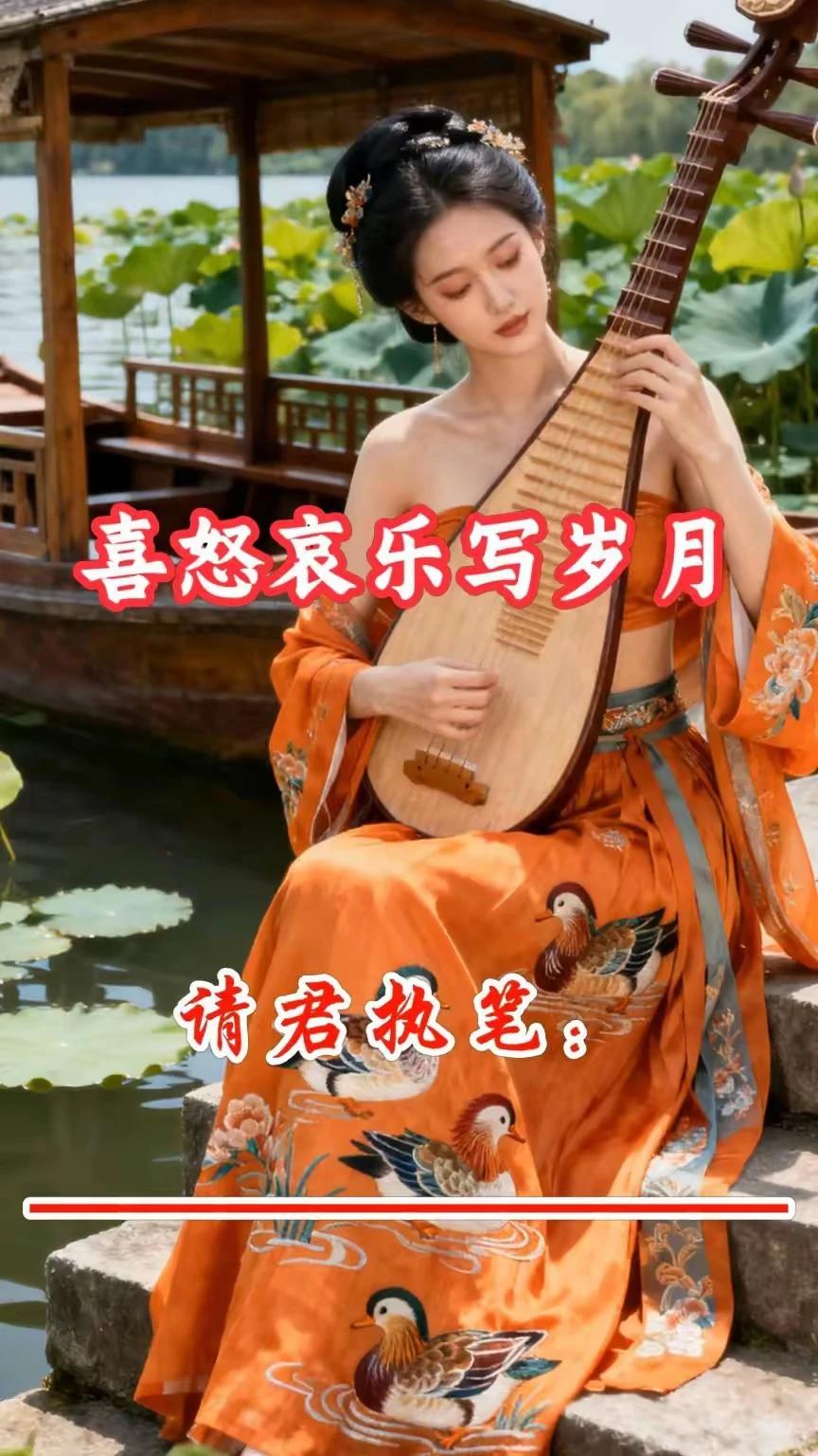 上联：喜怒哀乐写岁月
下联：悲欢离合弹春秋