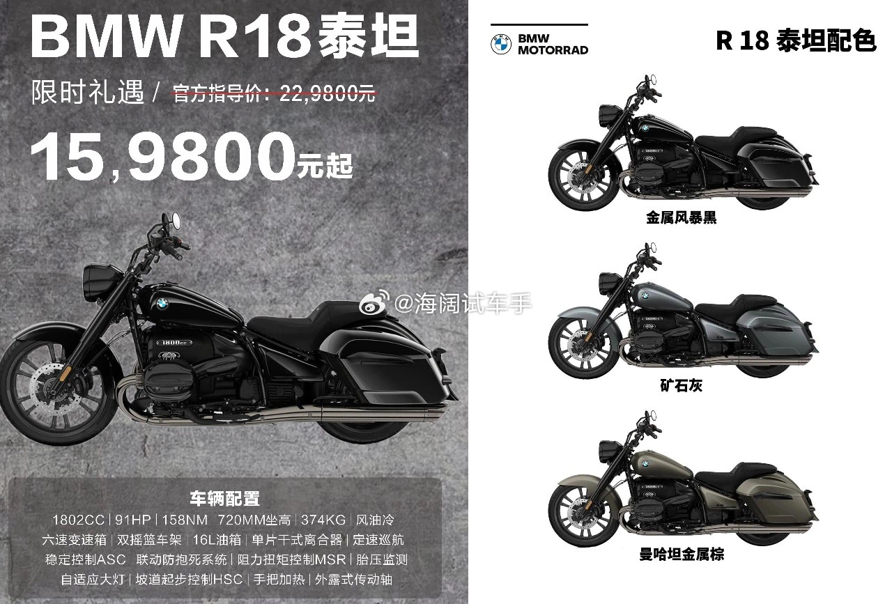 宝马R18又降价了~~~水鸟GS1300还加价吗？？？海阔试车超话 ​​​