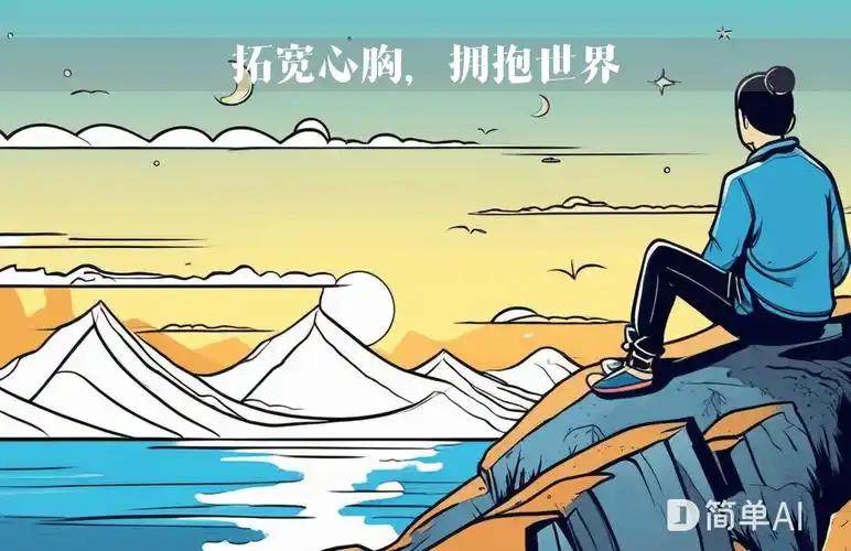 人的胸怀之大包容天地沧海

天之大，能容任银河星汉，

地之大，养育万物生灵，