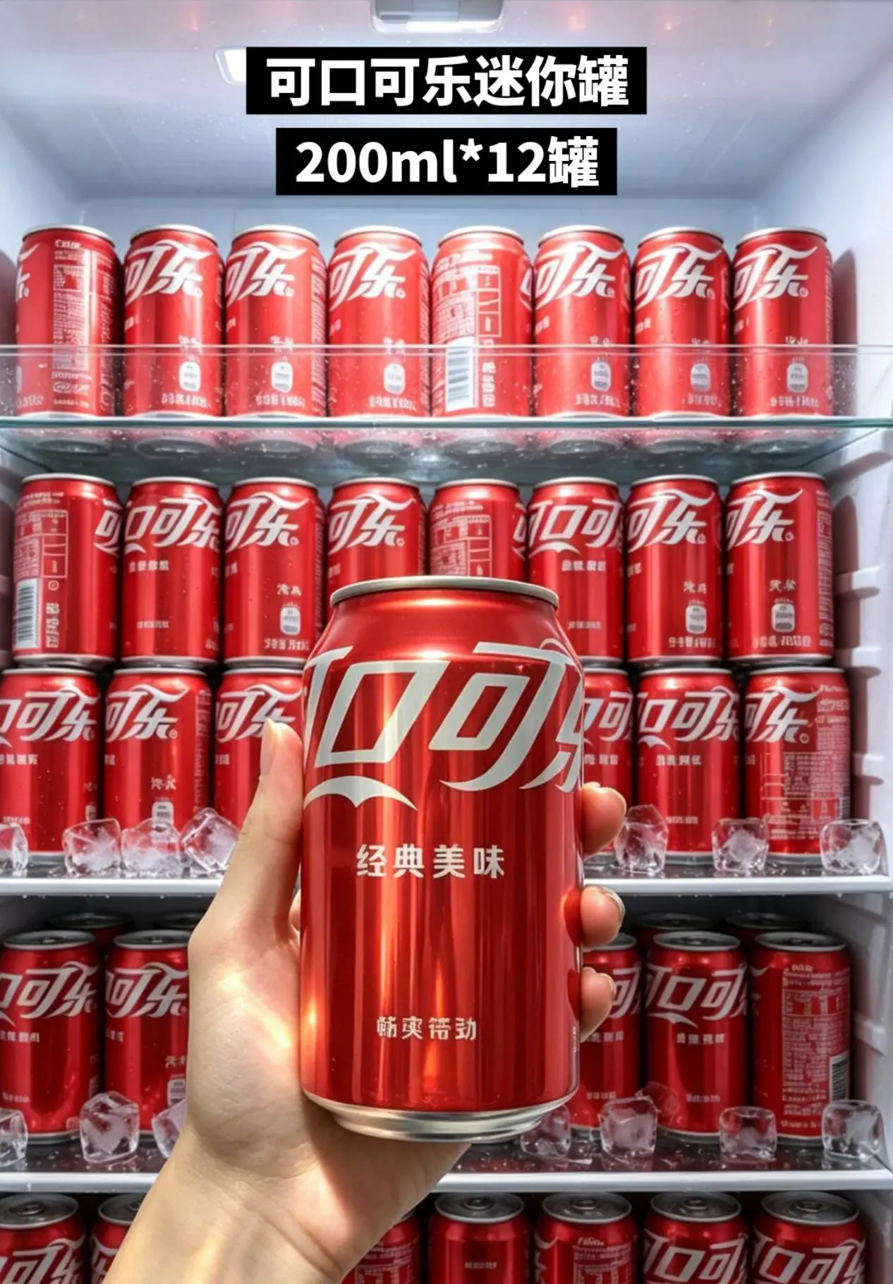 夏天的冰箱里怎么能少的了可乐呢。