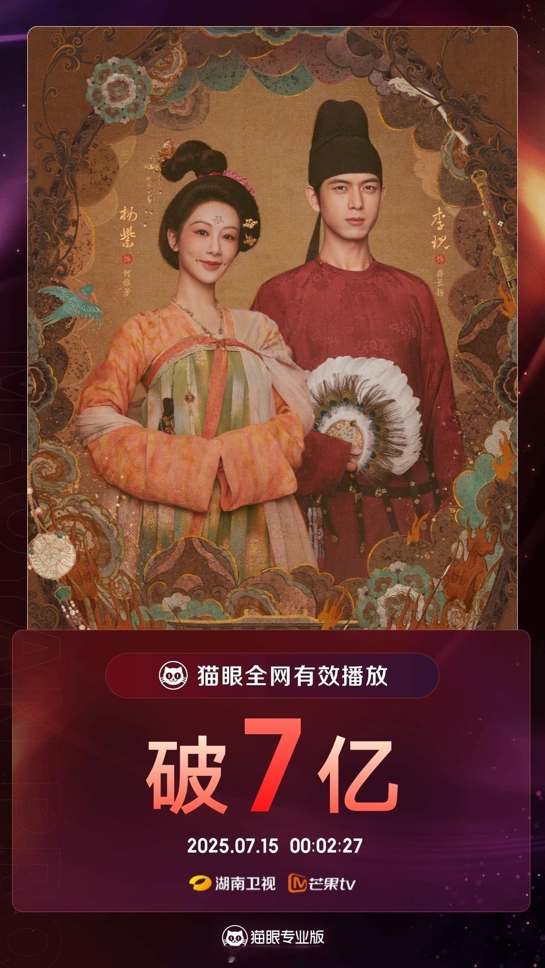 杨紫领衔主演锦绣芳华有效播放量破7亿了！真快呀！[不愧是你]锦绣芳华仿妆里年龄最