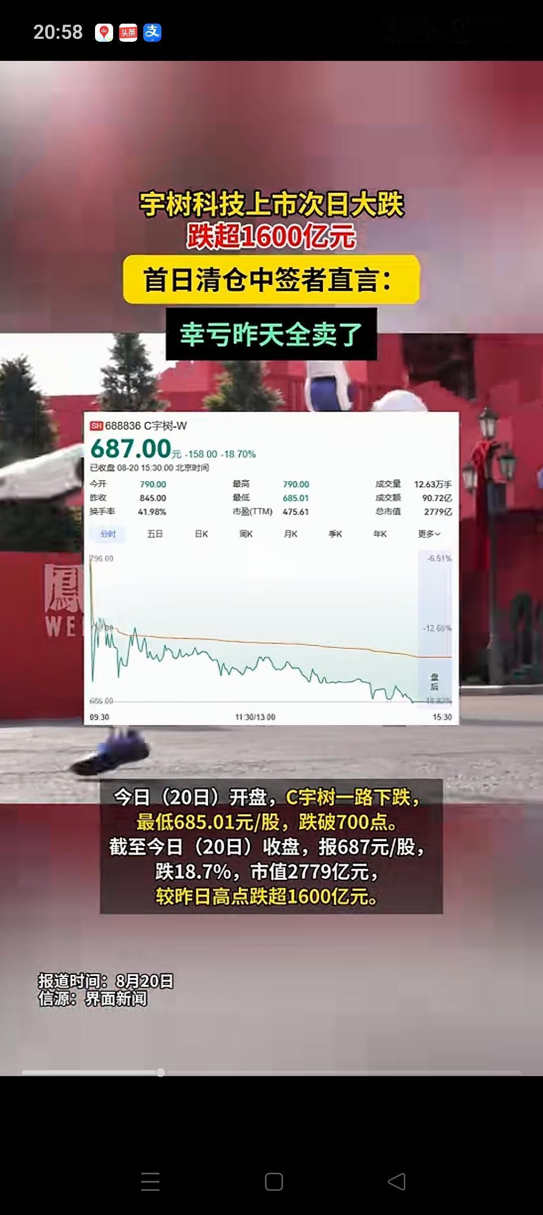 宇树第2天暴跌，昨天开盘就清仓的散户，该庆幸了！没卖的，今天又跌了18.7%，2