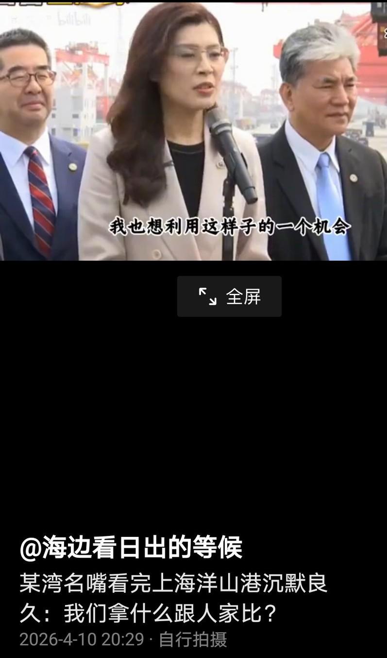 郑丽文一行感慨良多！

哇塞，洋山港这么先进，台湾拿什么比，高雄港的排名还会下降