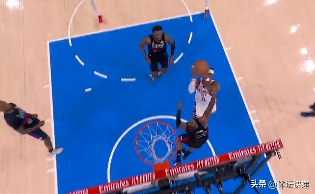 136场！！！新的纪录仍然在刷新。NBA常规赛活塞与雷霆的比赛第三节，SGA拿到