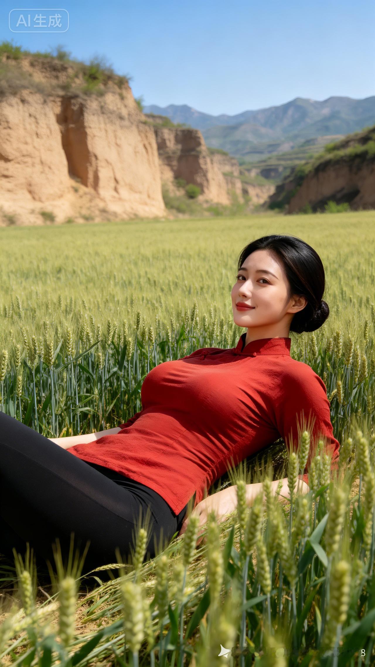 在田野中享受阳光，感受大自然的美好！🌾🌞