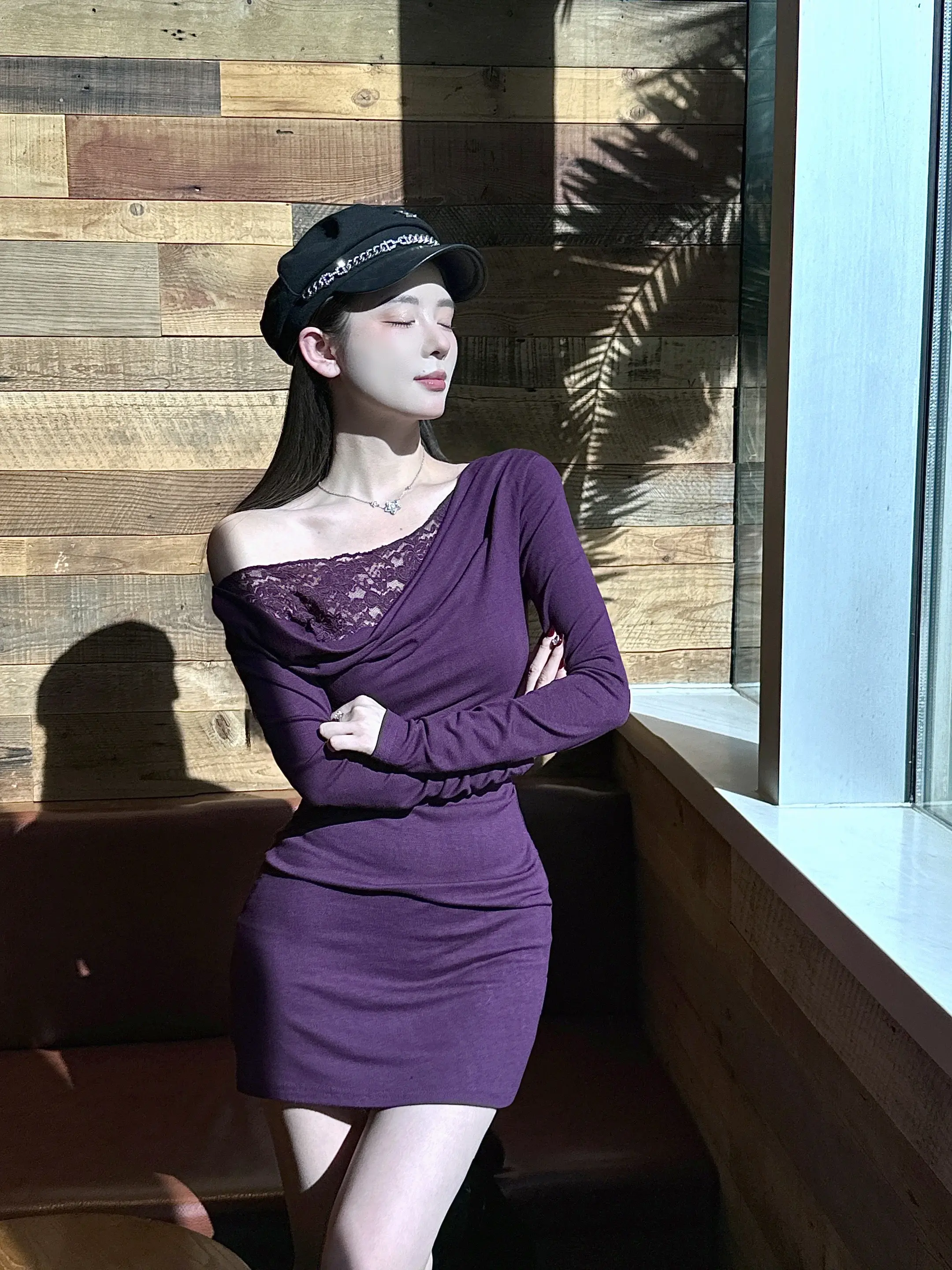 妹妹说紫色很有韵味。