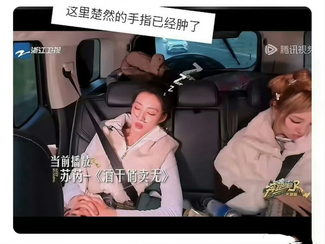 王楚然高反手都肿了，可能是不舒服睡着了，也可能是晕了，然后看车内其他人的反应，宋