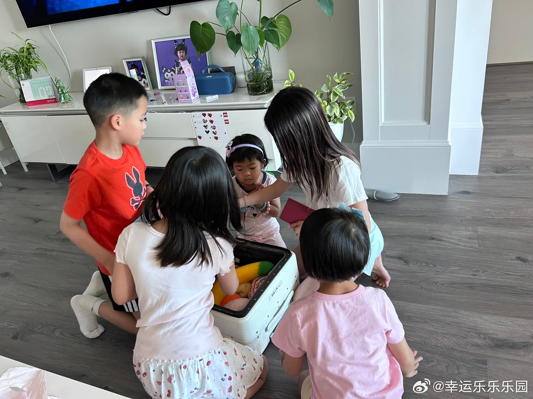 美加表弟表妹们在美聚齐了，中国大表姐乐签证还搞不定，看样子得明年