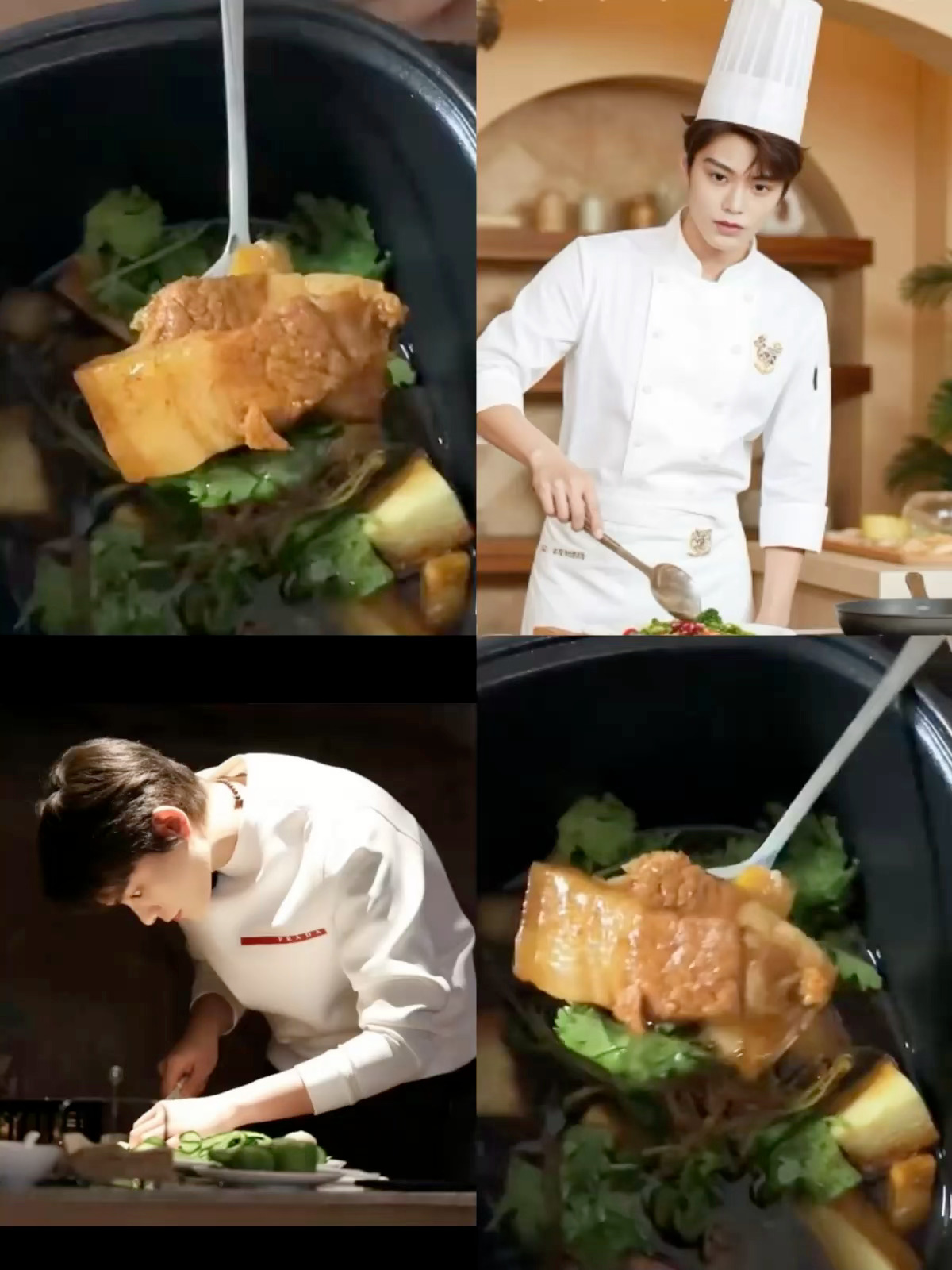 丁禹兮回横店第一顿自己做的饭厨房里忙碌的男人最有魅力，丁大厨好厉害，色香味俱全[