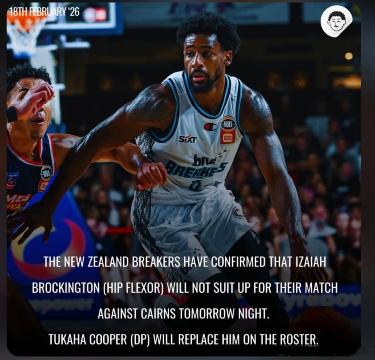 布洛克金顿不会出战代表新西兰破坏者这一轮的比赛似曾相识的操作，下一站CBACBA