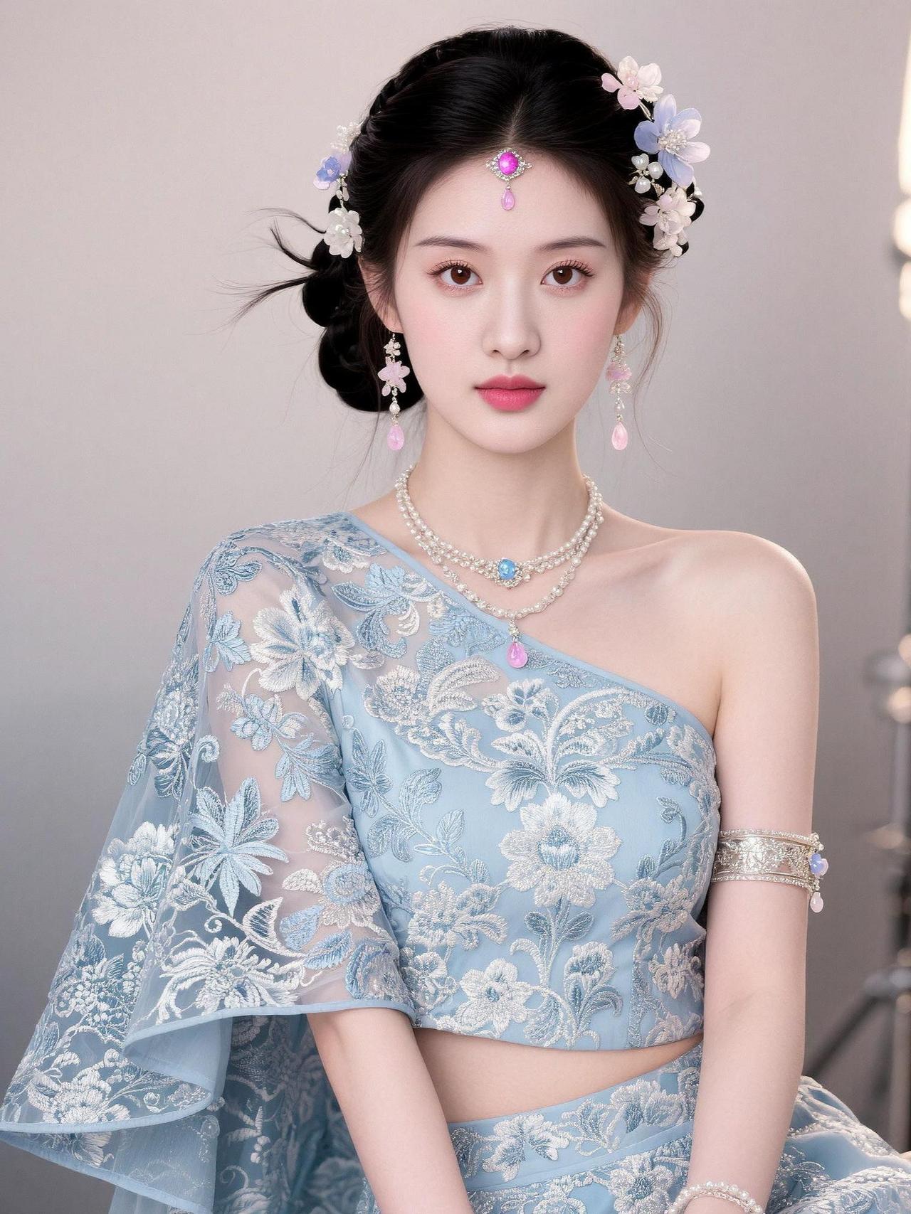 AI蓝调傣风照 抖音ai创作