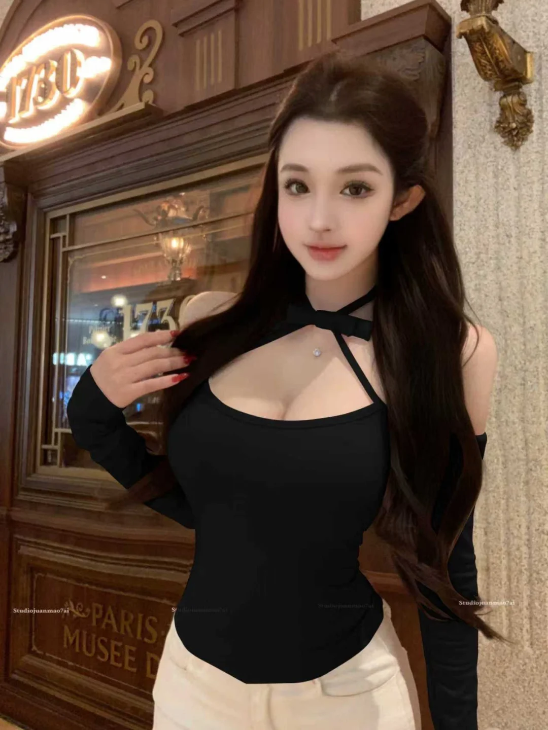 一定要拥有的黑色一字肩！😍