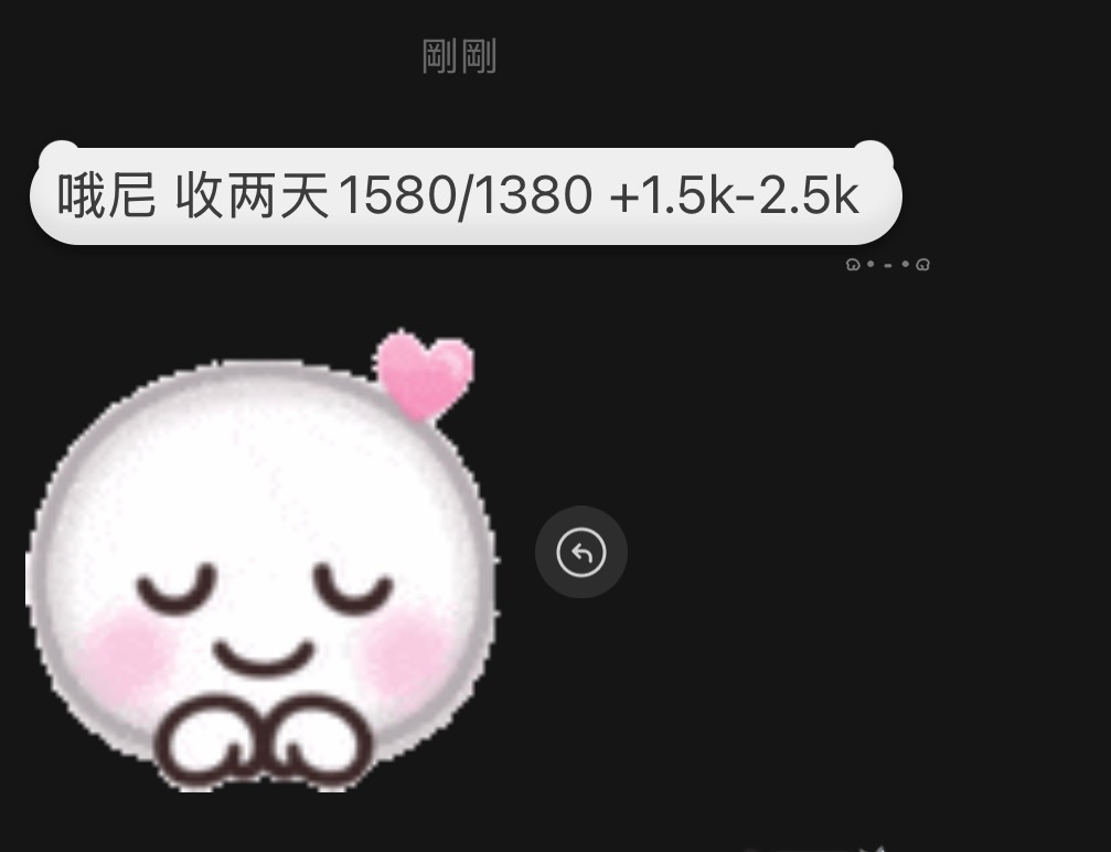 橹穆  👋两天1580/1380 +1.5k-2.5k 