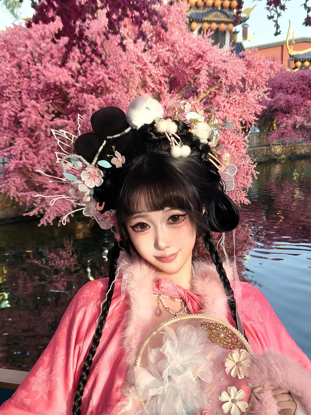 岁岁景不改 年年人常在此间春色 古风 汉服 妆造