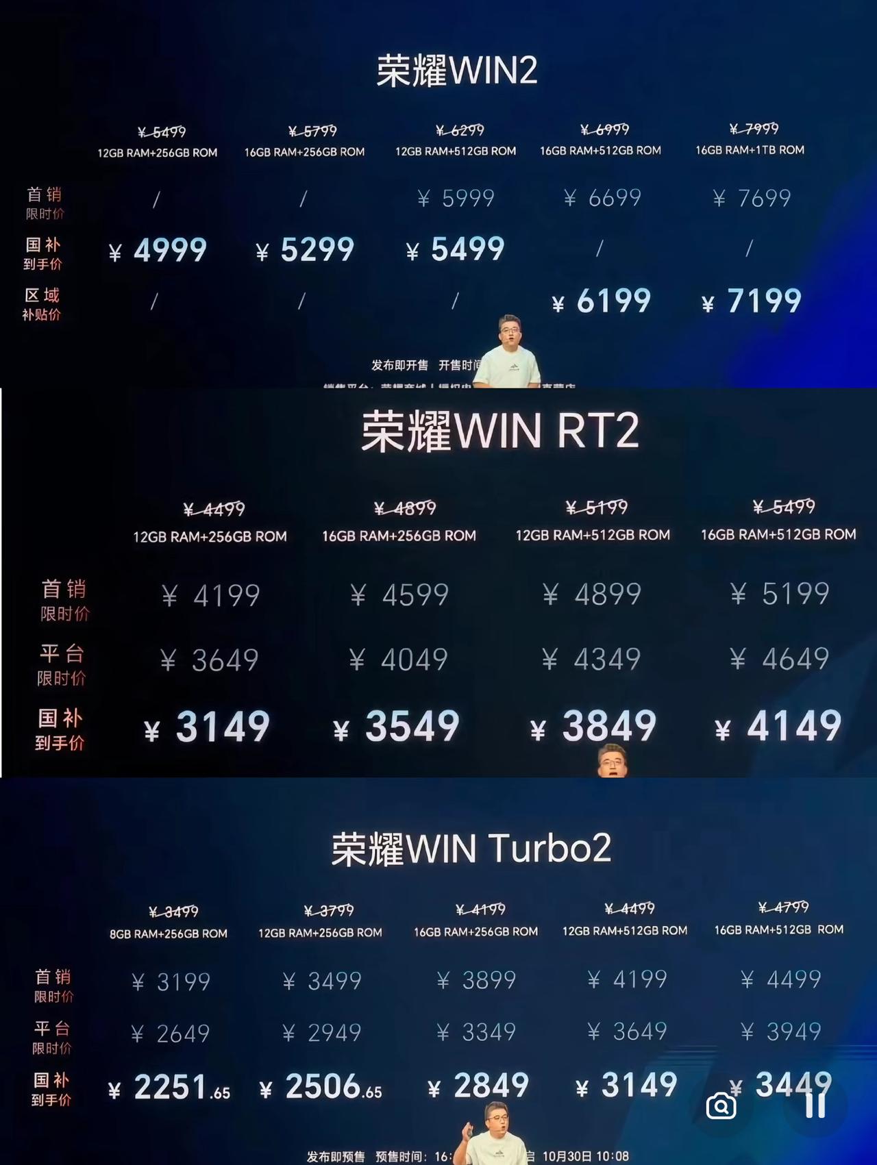 荣耀WIN2系列三款新机定价出炉！
国补后差价一目了然

荣耀WIN2、WIN 