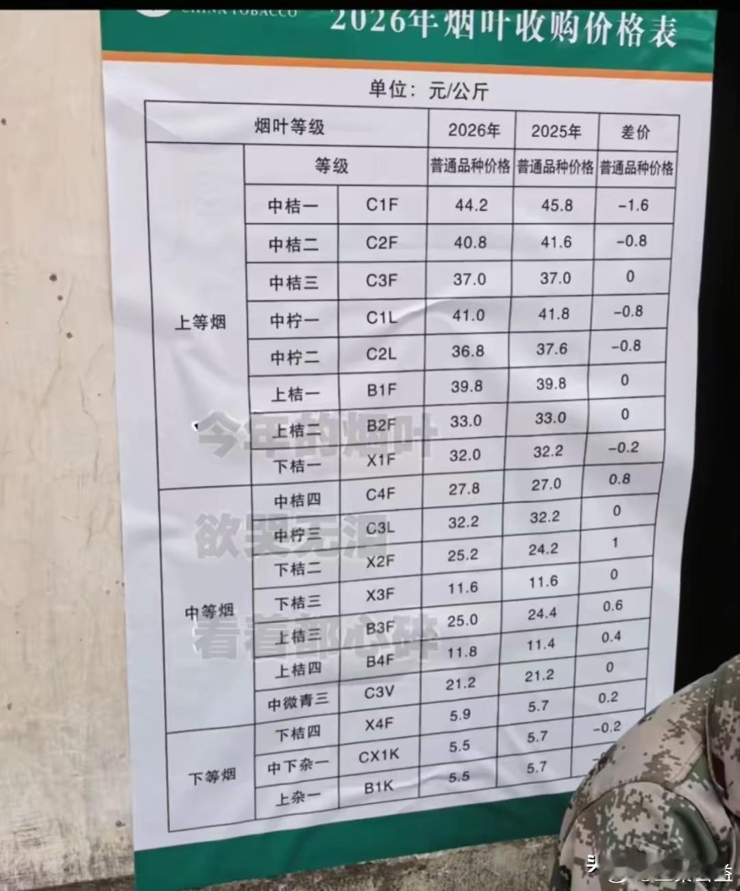云南曲靖烟叶收购价！ ​​​