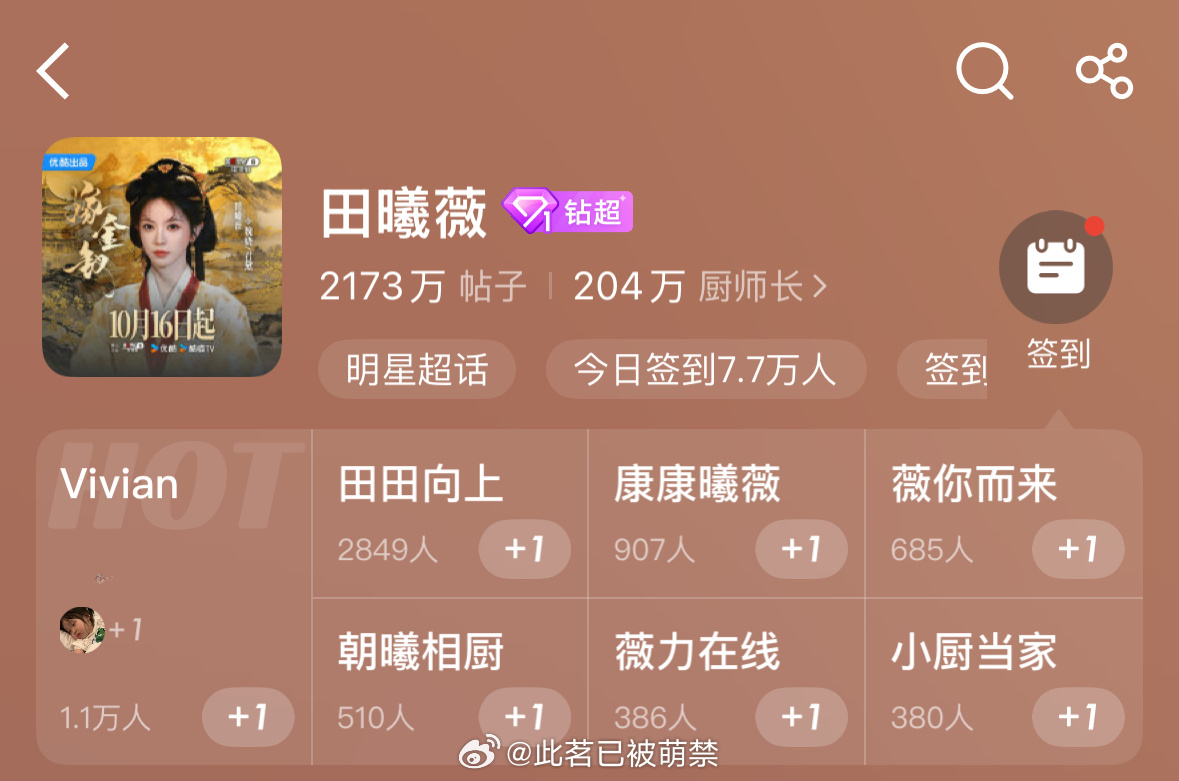 田曦薇闫桉超话的极致反差 ​​​