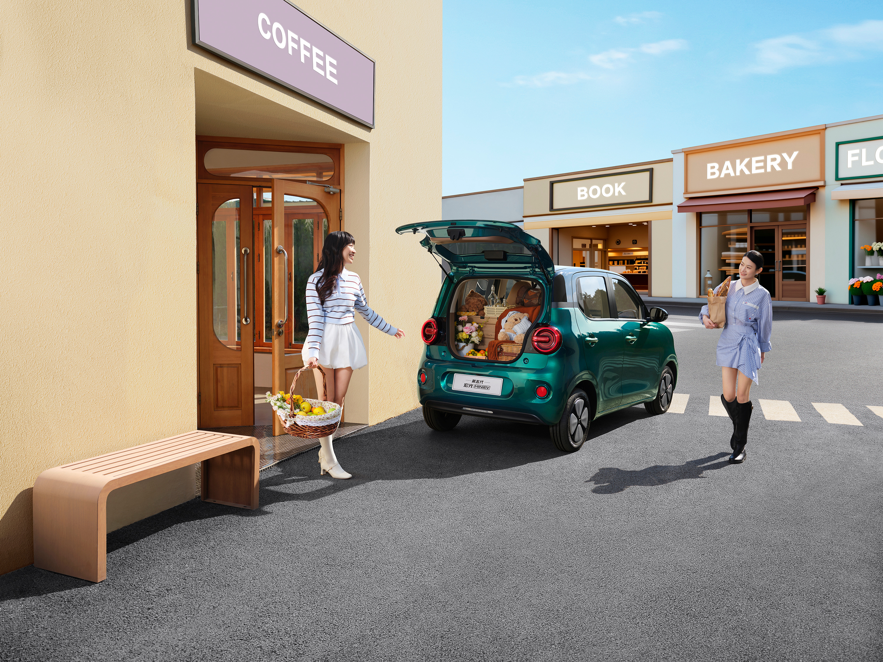 其实男仔都可以有啊！四门四座大空间，装下妙趣新体验，第五代宏光MINIEV空间与