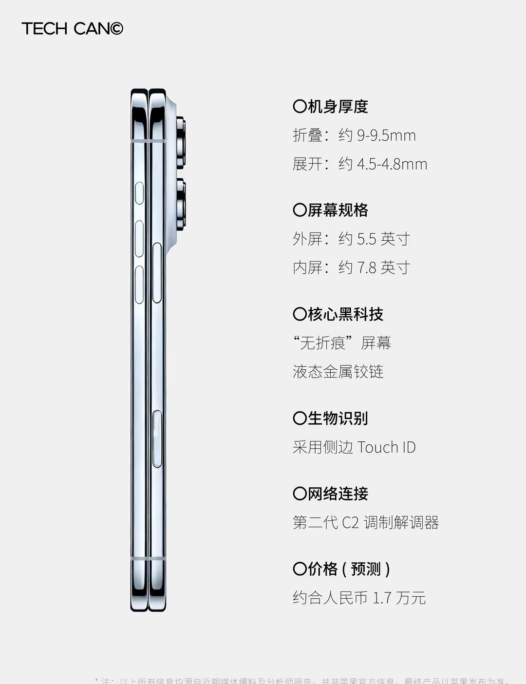 iPhone Fold确定！无折痕，合上是iPhone，展开是iPad，这个价格