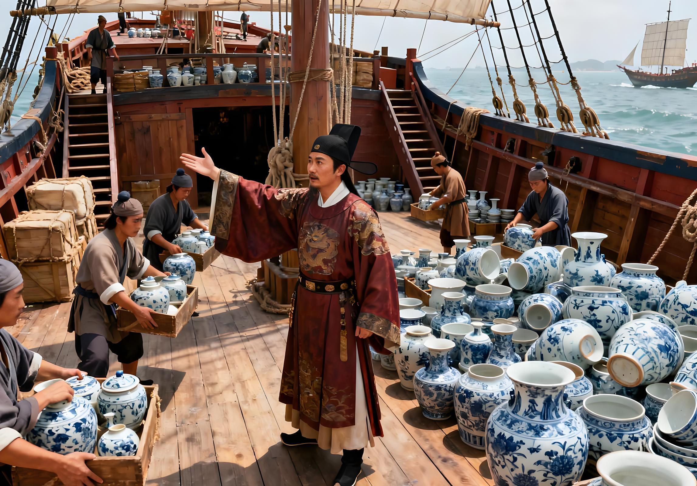 用“郑和下西洋”在百度搜图，出来一堆百度AI生成的图，搞笑的是，图中的郑和都是长