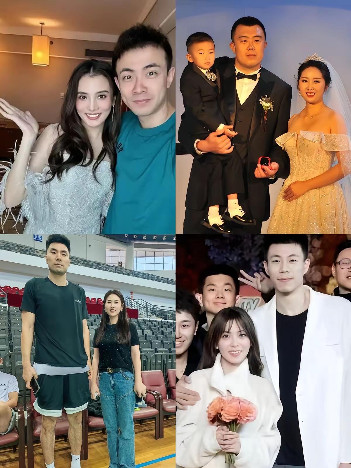 这是中国男篮国手们的媳妇，
中国男篮越来越中国男足化了