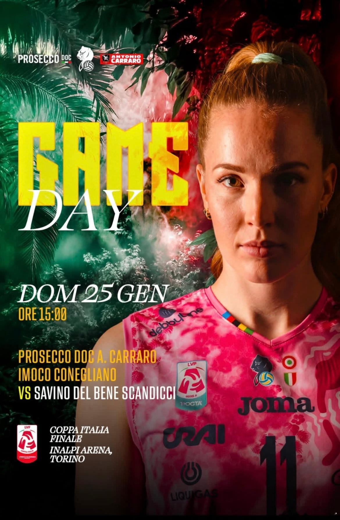 朱婷  意甲女排杯赛决赛北京时间今晚22:00科内利亚诺🆚斯坎迪奇世俱杯后第二