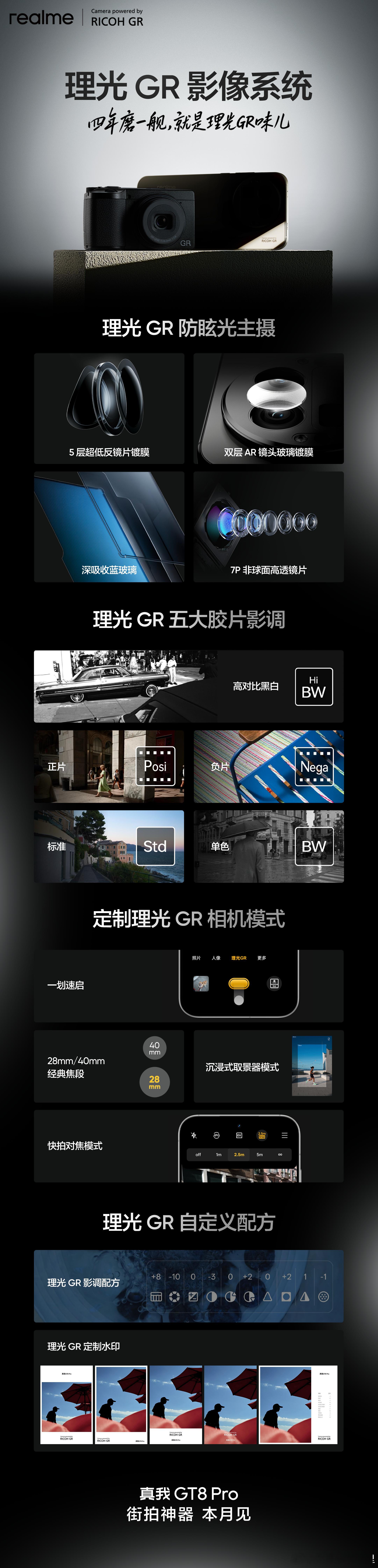 真我GT8 Pro 和理光GR 深度合作了影像系统，样片质感看着就很对味儿！就是