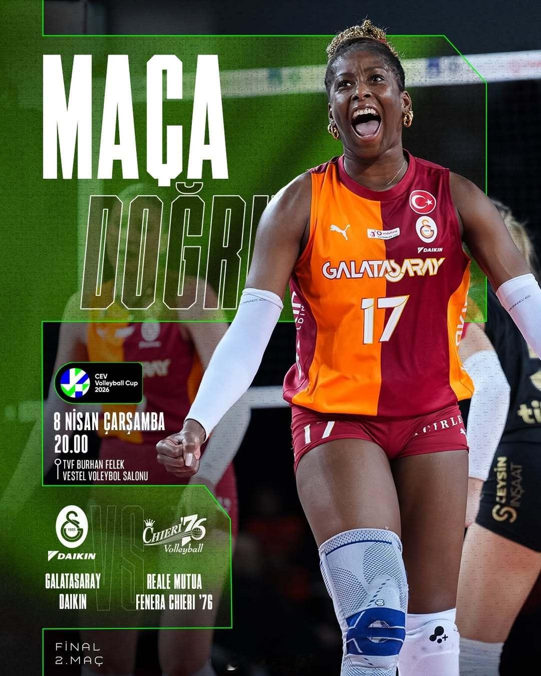 北京时间今晚（明天凌晨）01:00，2026女排欧联杯 决赛次回合，王媛媛 效力